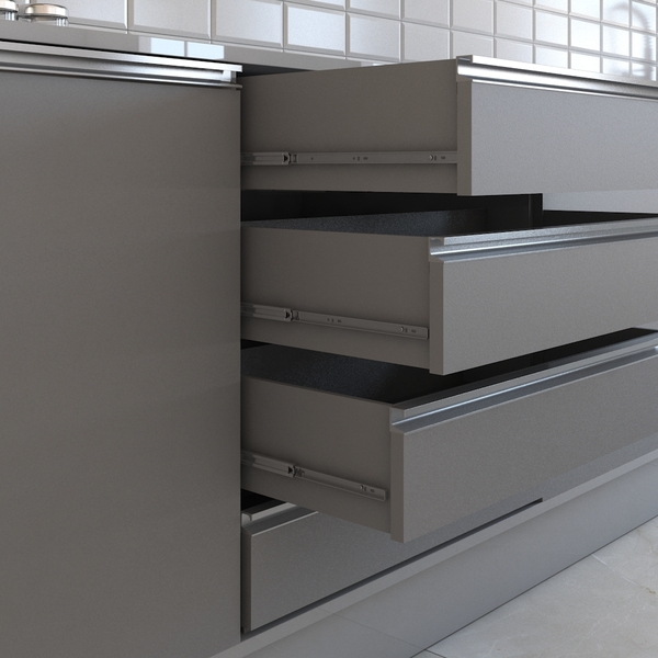 Corrediça Telescópica para Gaveta Aço 40cm até 35kg 1 par