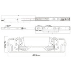 Corrediça Telescópica H45 Soft Closing Zincado 350mm - Hd Fer