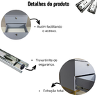 Corrediça Telescópica Para Gaveta - Trilho 35cm 35kg Zincada