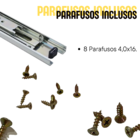 Corrediça Telescópica Para Gaveta - Trilho 35cm 35kg Zincada