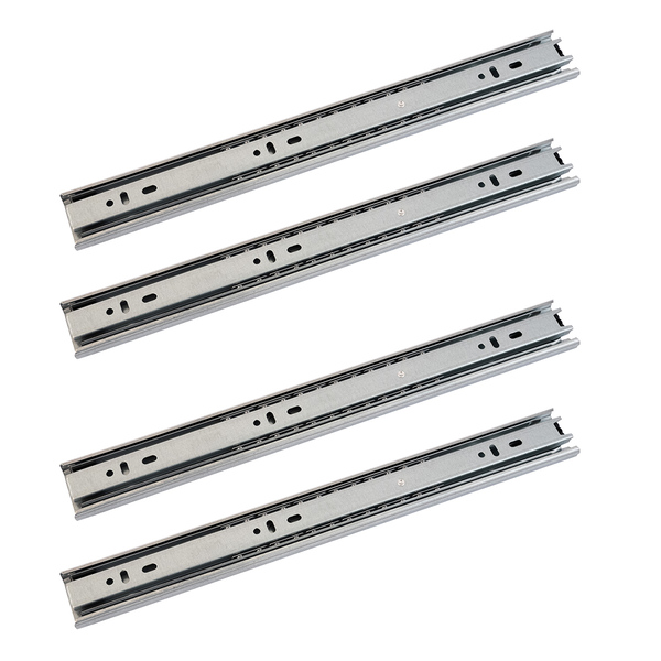 Corrediça Telescópica Para Gavetas H40mm X 50cm Zincada 10 Pa