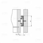 Corrediça Telescópica Tn-h45 450mm Preta Zincada