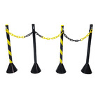 Corrente de Polietileno Elo 3/16" Oval 9mmx10m Preta e Amarela Pic Plásticos