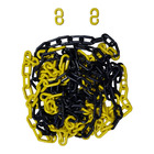 Corrente de Polietileno Elo 3/16" Oval 9mmx10m Preta e Amarela Pic Plásticos