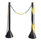 Corrente Isolamento de Áreas 5mm Polietileno Preta e Amarela 10m PIC Plásticos