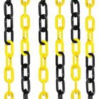 Corrente Isolamento de Áreas 5mm Polietileno Preta e Amarela 10m PIC Plásticos