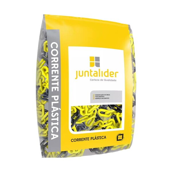 Corrente Plástica Preta  Juntalider Com 25 Metros