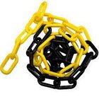 Corrente Plástica Preto/amarelo 8mm X 10 M Metasul