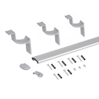 Corrimão Chato Alumínio Acetinado 3,00m Com Acessórios Unefix