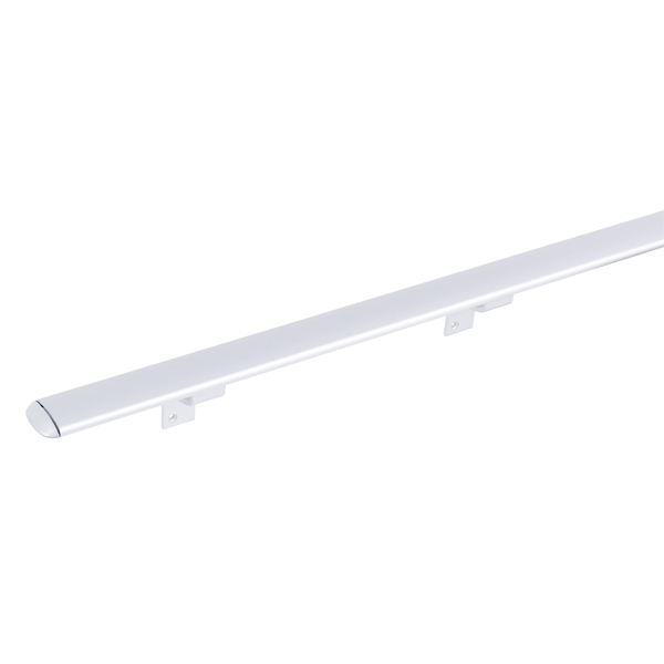 Corrimão Chato Alumínio Brilhante 1,50m Com Acessórios Unefix