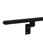 Corrimão Chato Alumínio Preto 3,00m Com Acessórios Unefix