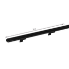 Corrimão Chato Alumínio Preto 3,00m Com Acessórios Unefix