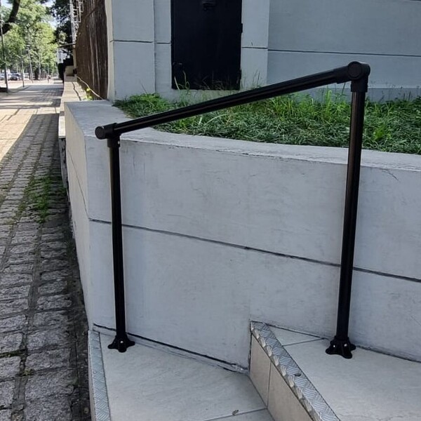 Corrimão Escada  Slim  1m/preto
