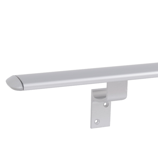 Corrimão Plano 3m Acetinado Alumínio Unefix