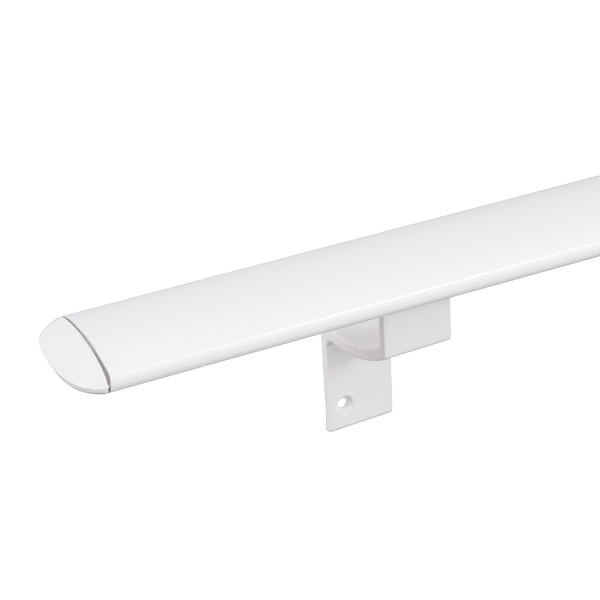 Corrimão Plano 3m Branco Alumínio Unefix