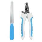 Cortador De Unha E Lixa Para Cachorro Branco E Azul 2 Peças -