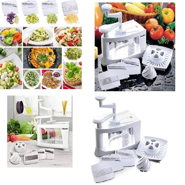 Cortador Espiral Fatiador Ralador 8 Em 1 Spiralizer Espremedo