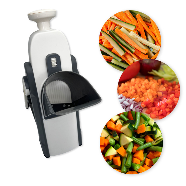 Cortador Multifuncional 5 Funções Plástico Aço Inox Fatiador