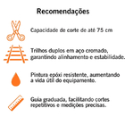 Cortador Piso E Azulejo 75cm - Foxlux, Tamanho: 75cm