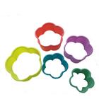 Cortadores De Biscoito Prana Plástico Com 05 Peças Colorido