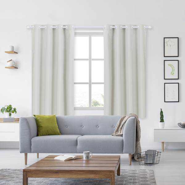 Cortina 100% Breu Nude Ilhós 2,60x1,70m 2 Folhas Namedi