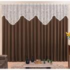 Cortina 2,00 X 1,70 Renda E Tabaco