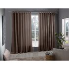 Cortina 2,30x3,00 Marrom Ellen Para Sala Moderna
