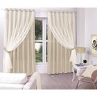 Cortina 2,3x3,00 Bege Camila Quarto