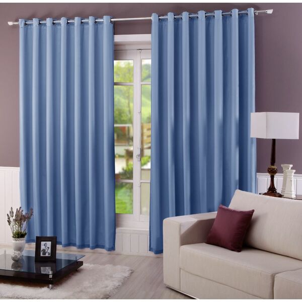 Cortina 2,50x2,80 Azul Bebe Beatriz Luxo Sala