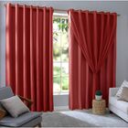 Cortina 2,60x4,00 Vermelha Bruna Luxo Moderna
