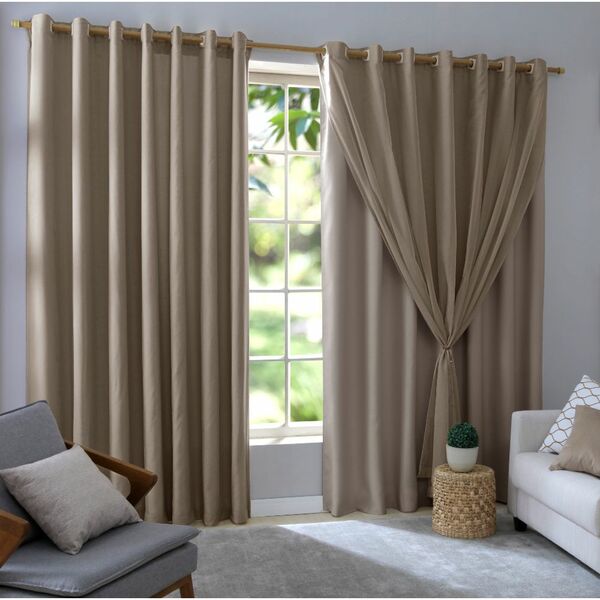 Cortina 2,60x5,60 Caqui Bruna Quarto