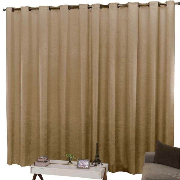 Cortina 2 60m X 1 60m Cetim Amassadinho - Avelã