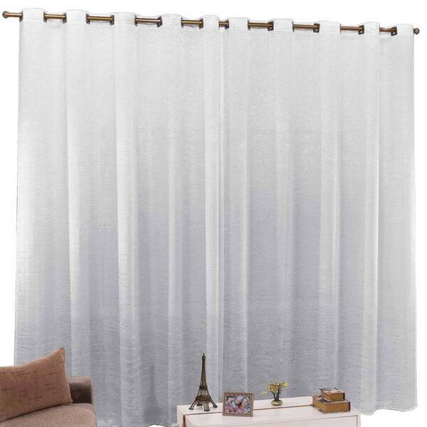 Cortina 2 60m X 1 60m Cetim Amassadinho - Branco