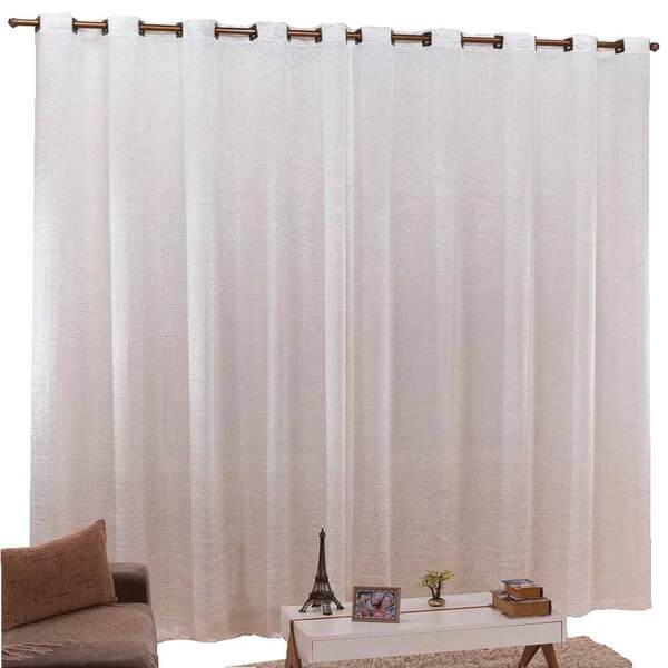 Cortina 2 60m X 1 60m Cetim Amassadinho - Pérola