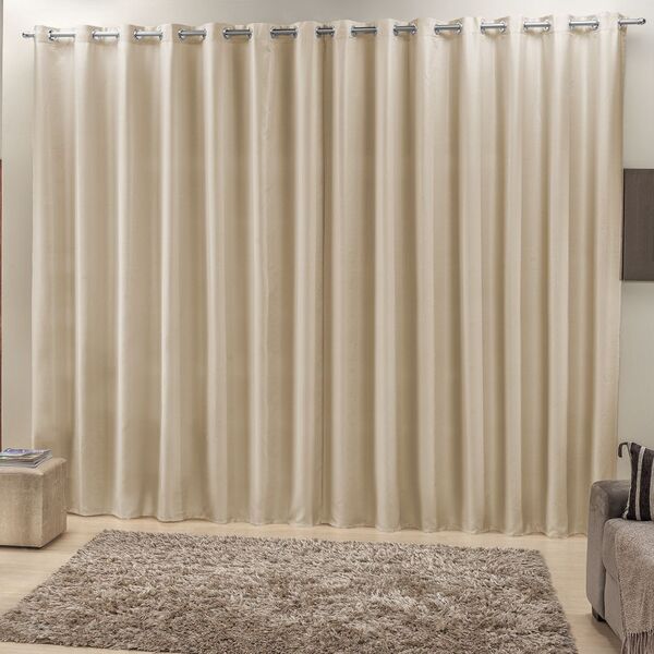 Cortina 2 Mts Sala Quarto Escritório Ráfia Trilho Suisso Bara