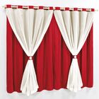 Cortina 2 Mts Sala Quarto Malha Com Voal Varão Baratissima Ve