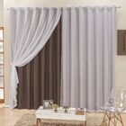 Cortina 2 Mts Sala Quarto Voal E Semiblackout Para Trilho Sui