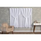 Cortina 2metros Voal Linho Com Forro Varão 2x1 7m 100% Poliés