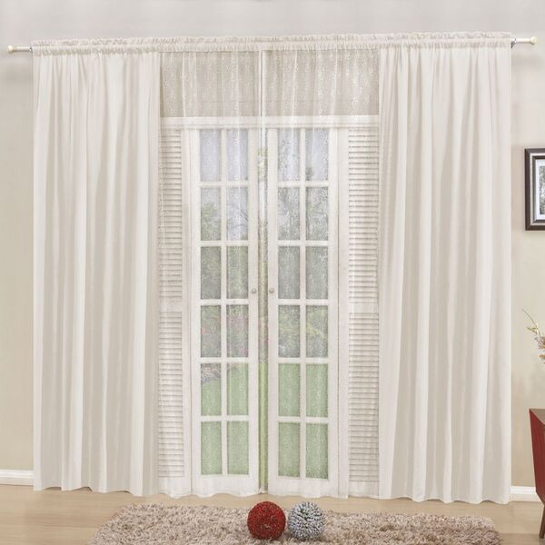 Cortina 3 00m X 2 50m Alt. Brisas Janela Sala Quarto Renda Co