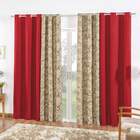 Cortina 3 Metros (3m X 2 5m) Dublin Rústica - Vermelho