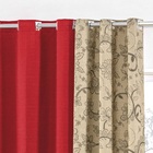 Cortina 3 Metros (3m X 2 5m) Dublin Rústica - Vermelho