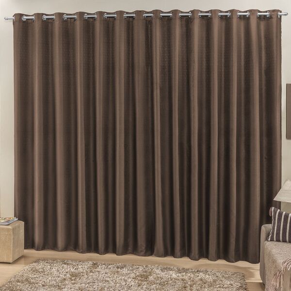 Cortina 3 Mts Sala Quarto Escritório Ráfia Trilho Comum Barat