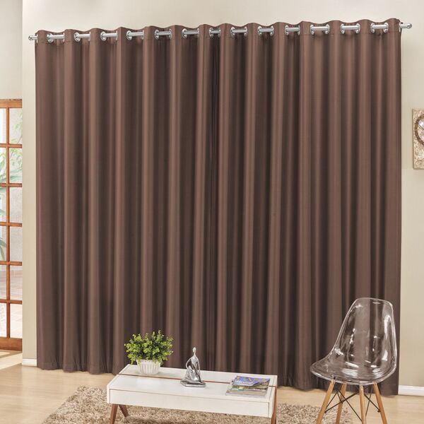 Cortina 3 Mts Sala Quarto Escritório Semiblackout Para Trilho