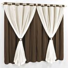 Cortina 3 Mts Sala Quarto Malha Com Voal Varão Baratissima Ta