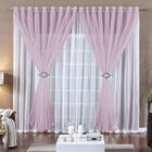 Cortina 3 Mts Voal Sala Quarto Para Trilho Suisso Rosa Barata