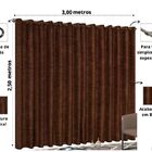 Cortina 3m X 2 50m Cetim Amassadinho - Tabaco