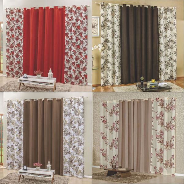 Cortina 4 Estações 2 Mts Sala Quarto ( Kit 4 Peças) Preço Par