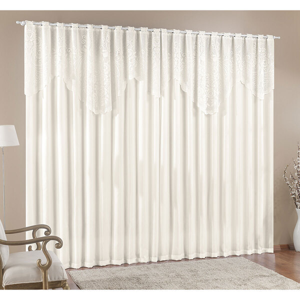 Cortina 4 Metros Para Sala / Quarto 4m X 2,50m Varão Simples