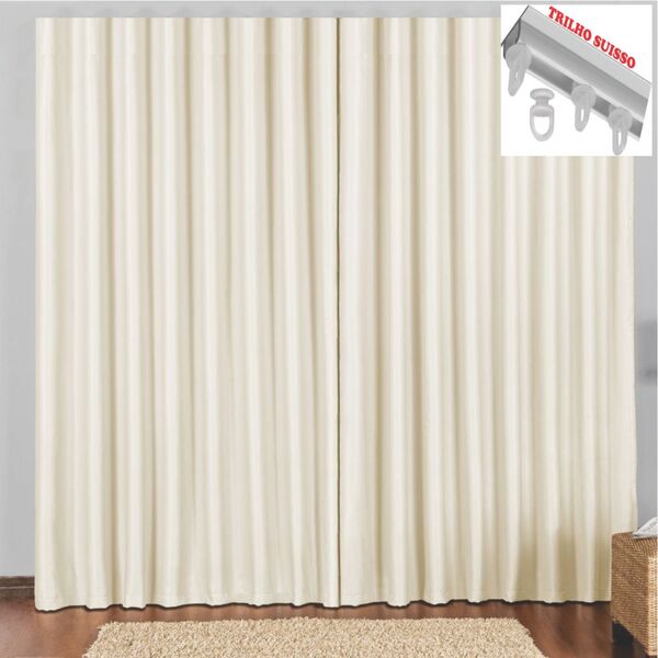 Cortina 4 Mts Sala Quarto Escritório Blackout Original Para T