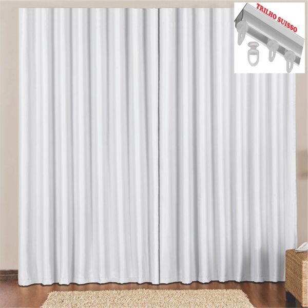 Cortina 4 Mts Sala Quarto Escritório Blackout Original Para T